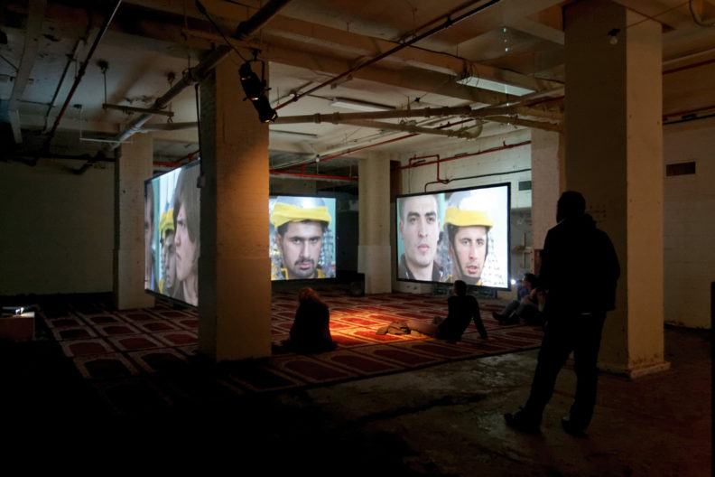 <p>Köken Ergun, <i>Ashura</i>, 2012, installation, Protocinema, New York, photo by Ergu</p>
