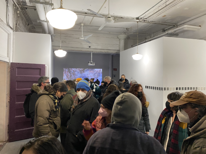 <p>Opening Reception, Now That We Have Established A Common Ground, March 2022, Protocinema, at The Clemente, New York</p>
